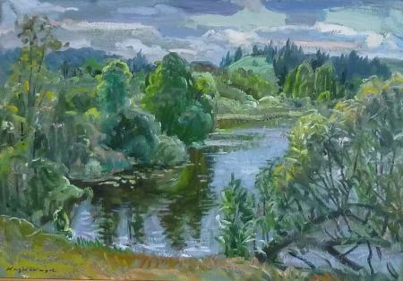 Vaade Otep�� Linnam�ele, Kalju Nagel E-kunstisalongis