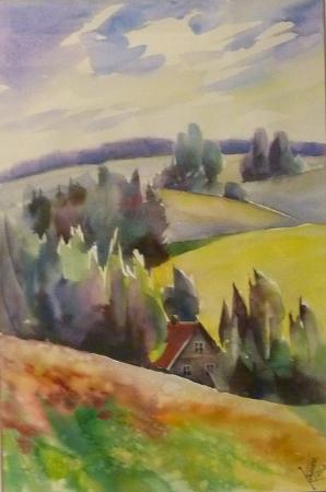 Vooremaa. Vaade L�hte m�elt., Kiira Kahro E-kunstisalongis