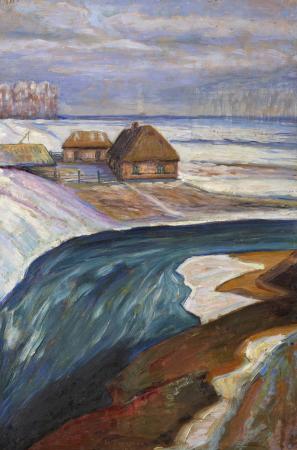 Kevadtalvine maastik, Martin Taevere E-kunstisalongis