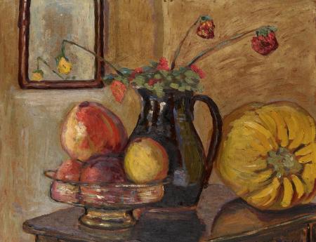 Natüürmort õunte ja kõrvitsaga, Martin Taevere E-kunstisalongis