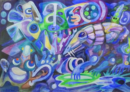 Sinine �htu, Albert Gulk E-kunstisalongis
