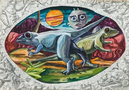 Dinosaurused ja koll, Albert Gulk E-kunstisalongis