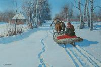 Talvemaastik, Andrei Jegorov E-kunstisalongis