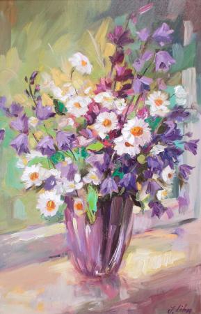 Põllulilled vaasis, Jelena Liba E-kunstisalongis