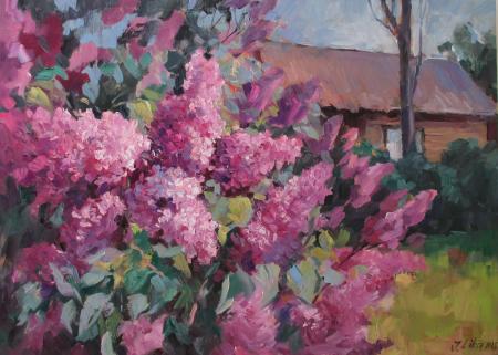 Sirelid talumajaga, Jelena Liba E-kunstisalongis