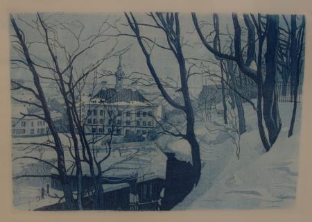 Tartu Raekoda talvel, Eduard Maaser E-kunstisalongis