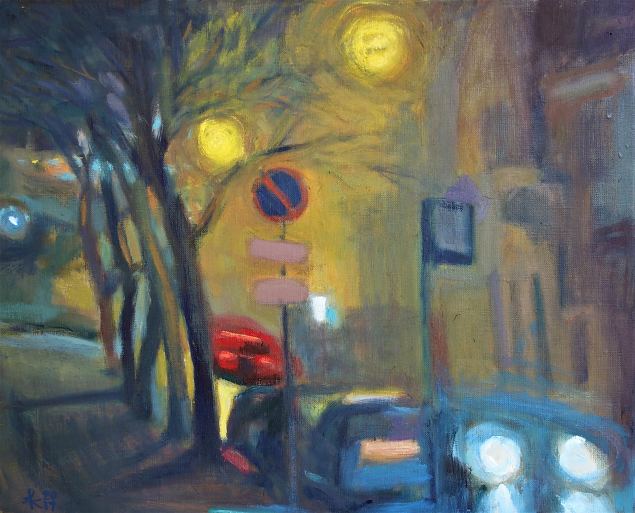 Tähe tänav öises udus, Peeter Krosmann E-kunstisalongis