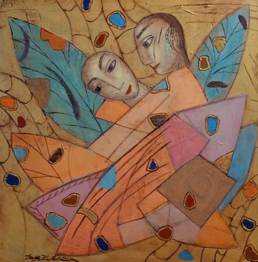 Tantsijate puhkehetk, Inge Kudisiim E-kunstisalongis