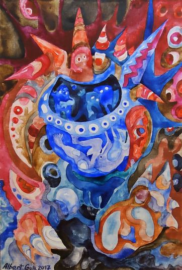 Pidu tuukri�likonna sees, Albert Gulk E-kunstisalongis