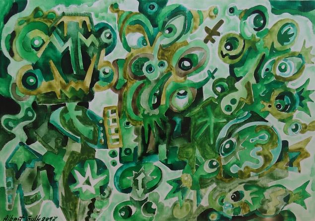 Jaluses roheluses, Albert Gulk E-kunstisalongis