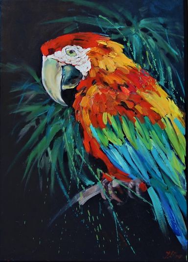 Punane papagoi, Jelena Liba E-kunstisalongis
