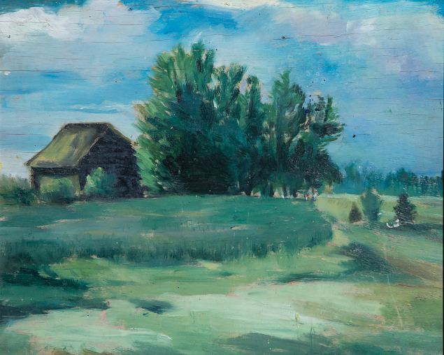 Maastik taluga, Eduard R�ga E-kunstisalongis