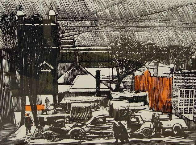 Linnavaade autodega, Erich Pehap E-kunstisalongis